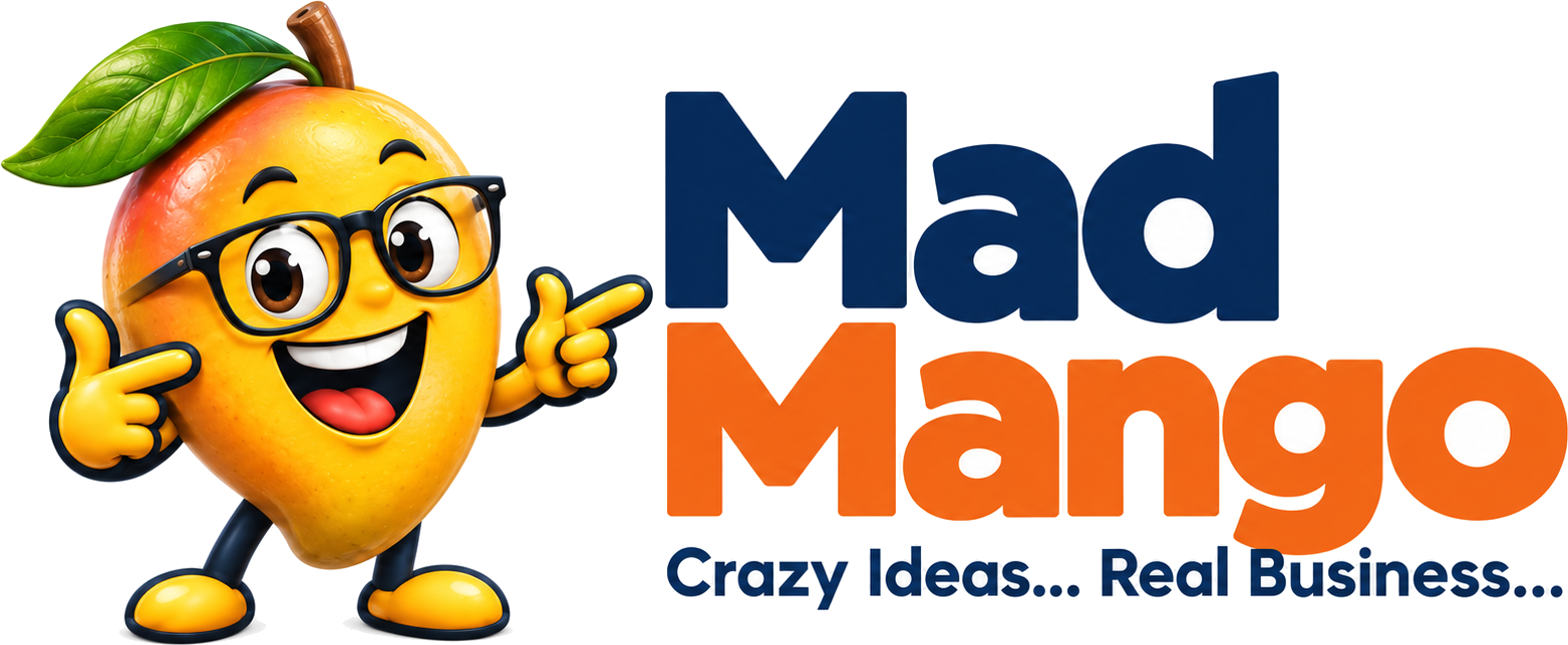 Mad Mango logo — Crazy Ideas, Real Business